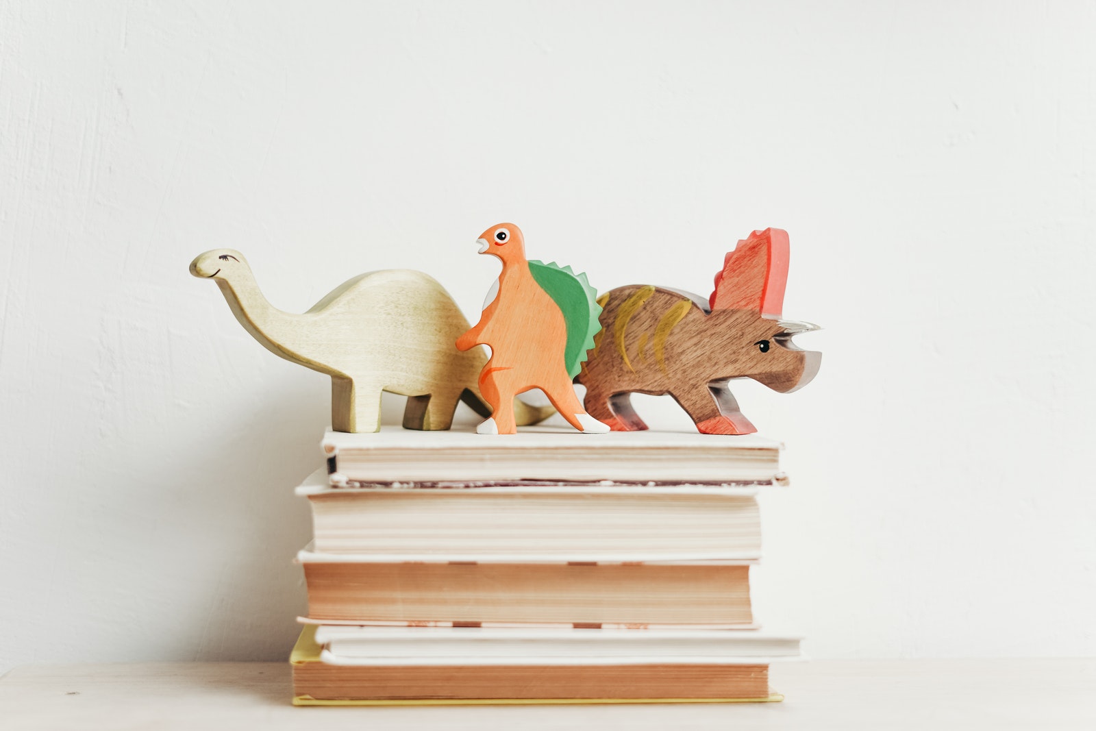 Three Wooden Dinosaur