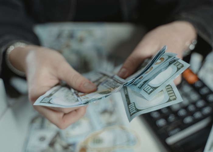 Person Holding Fan of 100 Us Dollar Bill